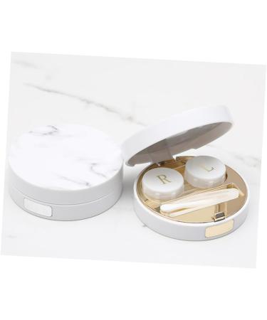 Homsfou 3 STK Rabbit Contact Lens Case Holder - Travel Set with Marbling Design | International Shipping Available - Buy Online on GoSupps.com
