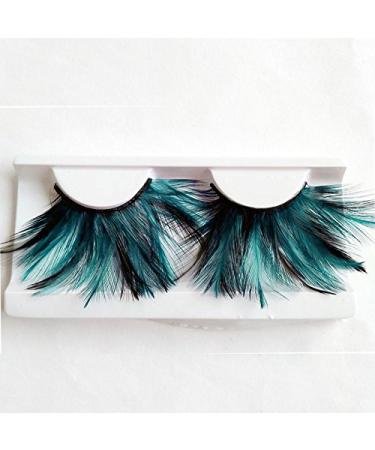 Shop Miya Fantastic Eyelashes - Handmade Blue Feather False Lashes for Parties Carnivals & Halloween | Super Soft & Eye-Catching - Buy Online on GoSupps.com