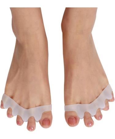 Buy Soft Silica Gel White Toe Separators for Valgus Toe Spreading | International Shipping Available - Buy Online on GoSupps.com