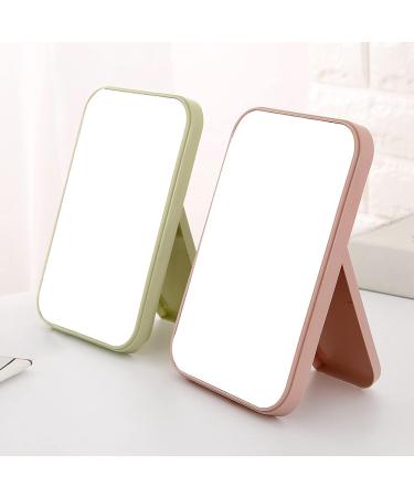 Cudfet Portable Desktop Makeup Mirror - 2 Pack Beige Folding Mirrors - Buy Online on GoSupps.com