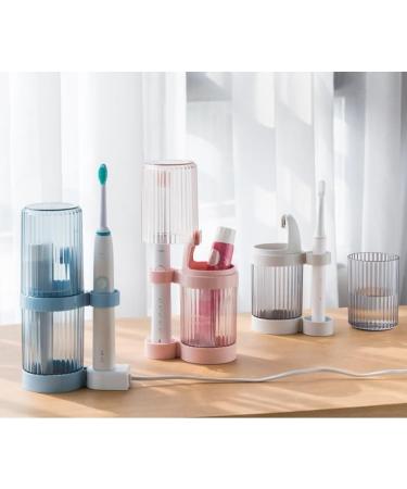 Organic Bamboo Toothbrush Set with Holder & Cup | Eco-Friendly Wooden Toothbrushes for Family - Adults Pink - Buy Online on GoSupps.com