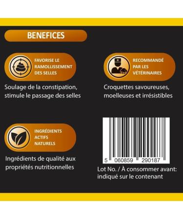 GastroBalance Constipation Relief for Dogs - 60 Laxative Dog Stool Softeners - Bacon Flavor (French) - Buy Online on GoSupps.com