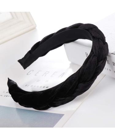 Shop Lyguy Handmade Korean Braided Hair Ripe - Wide Thick Velvet Headdress for Women & Girls - Gray Ethnic Styling Accessory - Buy Online on GoSupps.com