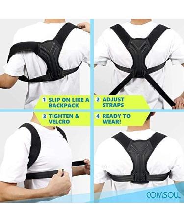 Posture Corrector Back Brace Adjustable Posture Brace for Upper Back Shoulder Pain Relief Posture Trainer Spine Posture Support Feito na China Full moon lofty ambition - Buy Online on GoSupps.com