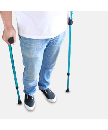 Armpit Crutches Foldable Aluminum Forearm Crutches for Adults and Teenagers Ergonomic Lightweight Adjustable Handles Comfortable Grips Bathing in Sunlight - Buy Online on GoSupps.com