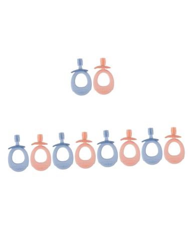 Minkissy 10 pcs toothbrush made of silicone baby toothbrush toothbrush pite ring made of silicone children train toothbrush children's toys for toddlers children's toothbrush