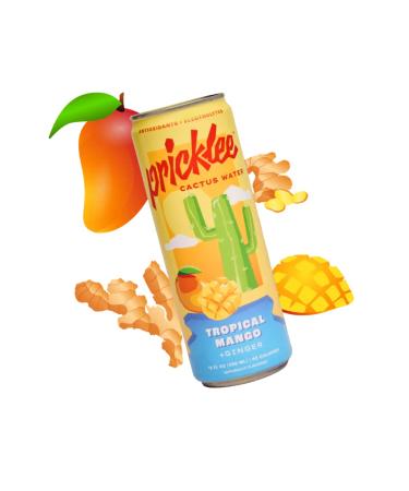 Pricklee Mango Ginger Cactus Water - Low-Calorie Hydration with Antioxidants & Electrolytes - Buy Online on GoSupps.com