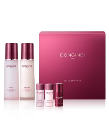Donginbi Red Ginseng Activating Concentrated Set - Vegan Firming & Skin Barrier Repair Toner(4.4 floz) & Essence(4.4 floz), Moisturizer for Face, Korean Ginseng Skin Care Set Gifts for Women