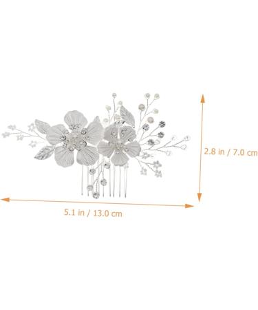 Beaupretty Rhinestone Hair Clips wedding hair clip hair combs for women Bridal Headpieces Flower Hair prom hair rhinestone barrettes manual Hair piece abs Bride Wedding Headdress - Buy Online on GoSupps.com