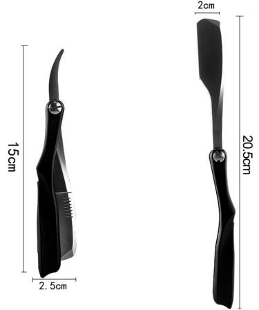 Spring Inside 74 Blades DE Razors Straight Razor Stick for Men Women Barber Shaving Blades Spring Beard Face Underarm Body (Black) - Buy Online on GoSupps.com