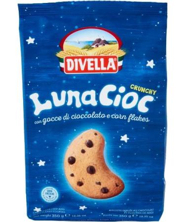  Italian Gourmet E.R. Divella Lunacioc Crunchy Crunchy Crunchy Biscuits with Chocolate Chips 350g + Italian Gourmet Polpa 400g - Buy Online on GoSupps.com