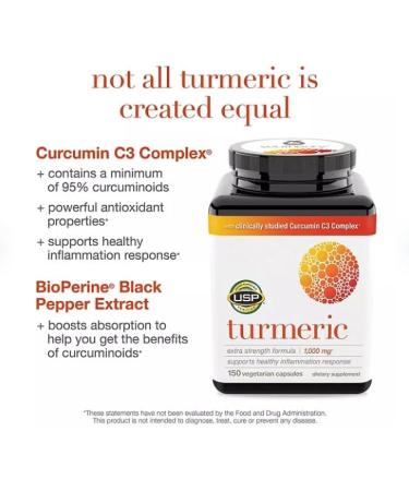 Turmeric Extra Strength Capsules | 1 000 mg Turmeric Supplement | 150 ct. - Buy Online on GoSupps.com
