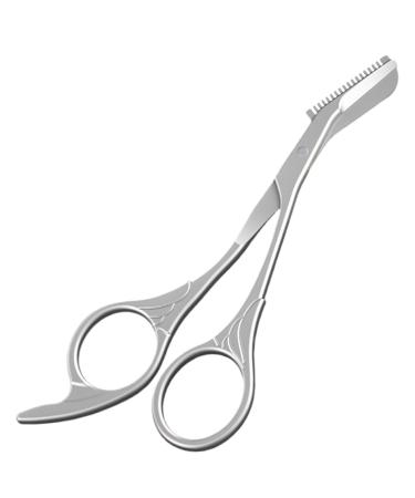 Eyebrow Scissors with Comb 5.63" Brow Scissors Rustproof Eye Brow Trimmer for Ladies Trimming Scissors with Non Slip Handle