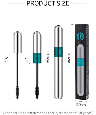  QYKKZAYQ Dual action mascara - volume curl lengthening waterproof smudge-proof 2-in-1 mascara essential for beginners! - Buy Online on GoSupps.com