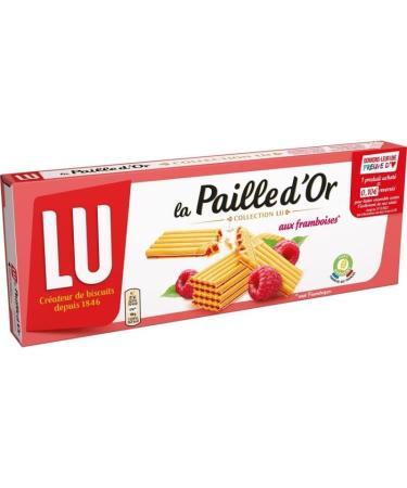  G n rique LU PAILLE DOR - Delicious raspberry wafers - 170g of sweet bliss for all those with a sweet tooth - Pack of 4 - Buy Online on GoSupps.com