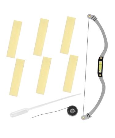 Healeved 5 Sets eyebrow drawing tool premium eyebrow corrector professional eyebrow ruler 22.5x4.3cmx5pcs Silverx5pcs