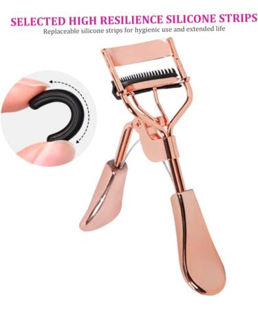 Premium Eyelash Curler with Comb - Precision Metal Lash Curling Tool & 2 Refill Pads for Perfect Eye Makeup - Buy Online on GoSupps.com