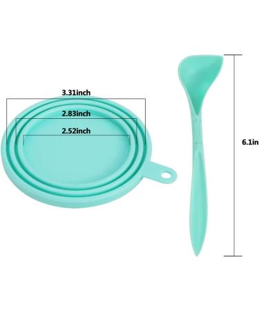 Universal Silicone Can Covers 4 Pack with Pet Spoons Set - Fits 3 Standard Size Dog and Cat Food Cans - Round Can Lids - Buy Online on GoSupps.com