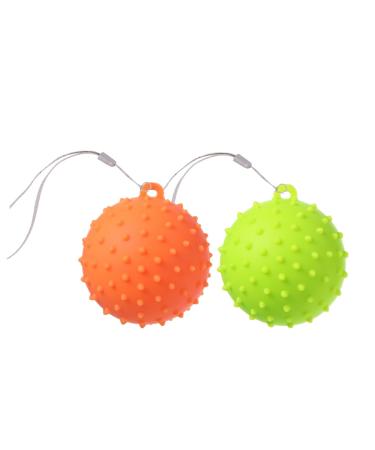 JECOMPRIS 2ST HIMILY BALL FINGER FINES MASSAGE BALL ROLLE Professional massage balls Stress Balls for adult hand grip coach Massage ball relaxation ball pebble gel medium green