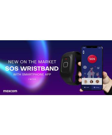 Buy Maxcom FW735 Emergency Wristband for Seniors - SOS Call Button GPS Location Smartphone App - Ideal for Safety & Peace of Mind - Buy Online on GoSupps.com