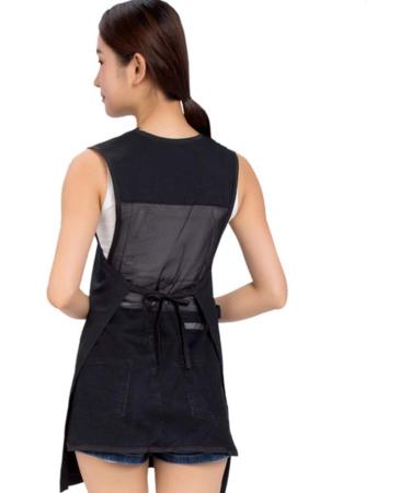 Lurrose Sleeveless Salon Smock - Hair Stylist Apron with Mesh Back & V Neck | Barber Workwear & Hairdresser Cape for Salon Shop - Buy Online on GoSupps.com