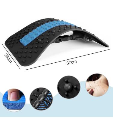 Back Extensor & Massager for Lumbar Support - Multi-Stage Back Rescuer for Office Chairs - Effective Relief for Upper & Lower Spine - Stylish Black Design - Buy Online on GoSupps.com