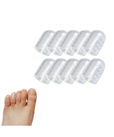 Silicone Anti-Friction Toe Protector Gel Toe Protectors Breathable Toe Covers Gel Toe Separator Caps Pinky Toe Sleeves Protectors Toe Covers Protect Toe from Rubbing for Men Women 10Pcs