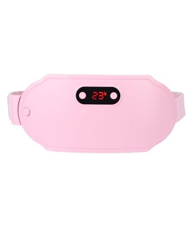 Syrisora women-mental heating belt fast warming hot compress 6-speed vibration electrical waist massage belt pink