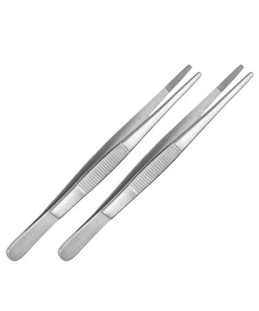 May - Set - 2X terrarium tweezers 15 cm long - feeding tweezers - feeding tongs - terrarium tweezers - straight design - stainless steel