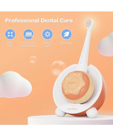Kids Electric Power Toothbrush Age 1-4 | Easy-Grip Silicone Handle | 3 Modes & Smart Timer | Rechargeable - Orange - Buy Online on GoSupps.com