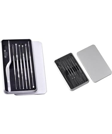 wemee Silver 7Pcs Stainless Steel Ear Pick Spoon Ear Wax Cleaner Health Curette Ear Earwax Remover Cleaning Selection Tools - Buy Online on GoSupps.com