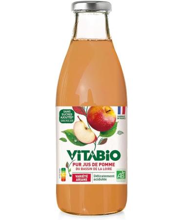 VITABIO - 100% Pure Juice - Ariane Apple - 750ml - ORGANIC - Pack of 6 - Buy Online on GoSupps.com