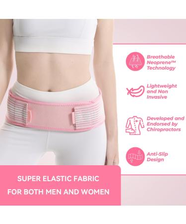Buy INDEEMAX Sacroiliac SI Joint Hip Belt | Sciatica Pain Relief Brace for Men & Women | XL-XXL | Pink | International Shipping - Buy Online on GoSupps.com