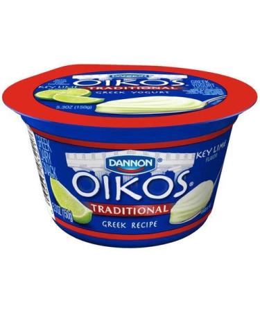 Oikos Key Lime Traditional Greek Yogurt, 5.3 Ounce -- 12 per case.