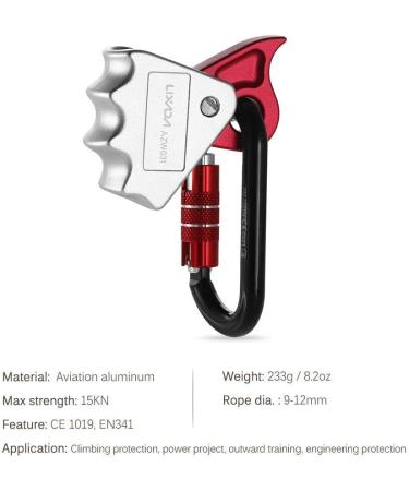 Lixada 24KN Rope Grab with Quick Lock for Rock Climbing Safety | Fall Protection & Rescue Lanyard Grab - Buy Online on GoSupps.com
