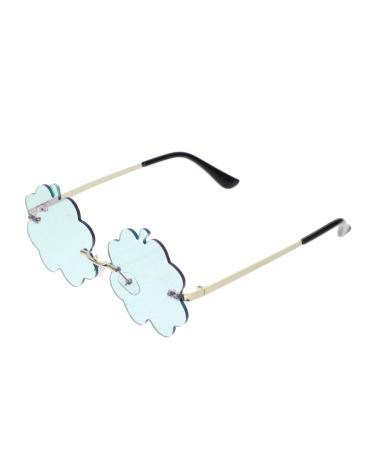 Gleavi 3 pairs of sunglasses metallic glasses sleaker frequisite fashionable sunglasses funny party glasses irregular sunglasses retro-edged sunglasses cool blue 13.5x12.6x5.5cm