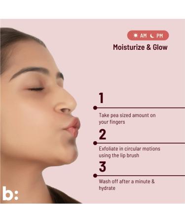 Glow Lip Scrub Balm - Exfoliate & Hydrate for Pink Lips | Brightening with Glabridin Omega & Vitamin E Peppermint Flavor 12g - International Shipping - Buy Online on GoSupps.com
