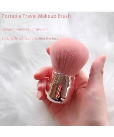 Travel Size Makeup Blush Brushes | Fluffy Kabuki & Foundation Brushes for Loose Powder & Cream Cosmetics - Buy Online on GoSupps.com