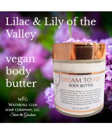 Dream to Fly Body Butter - Lilac & Lily of the Valley | WFG Waterfall Glen Soap Co. | Shea Butter All-Over Moisturizer - International Shipping Available - Buy Online on GoSupps.com
