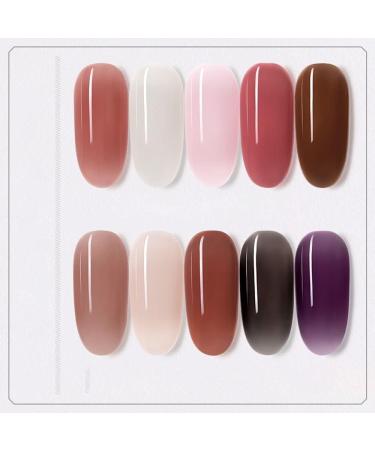 7.3ml Pink Gel Nail Varnish Top Coat Transparent Jelly Gel Gel Nail Polish Soak Off UV Gel Phototherapy Gel - (Color: 4) - Buy Online on GoSupps.com