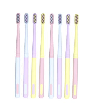 Beavorty 8 pieces ice cream toothbrush flexible toothbrush portable toothbrush family toothbrush flexible toothbrush home toothbrush adult toothbrush for travel