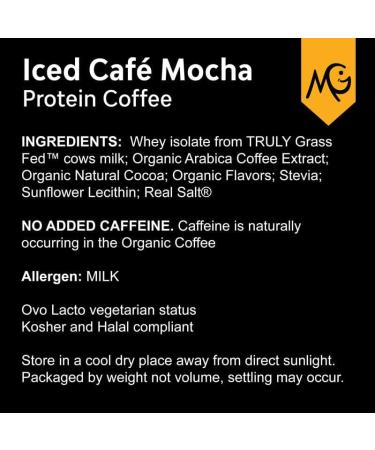 MariGold High Protein Coffee - Iced Caf Mocha 20g Grass Fed Whey Protein Isolate Energy & Workout Boost 2 Shots Organic Espresso Non-GMO 2 Net Carb 1 Lb Bag 15 Servings Iced Caf Mocha 1 Pound (Pack of 1) - Buy Online on GoSupps.com