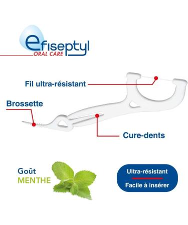Efiseptyl Dental Floss Holder - 18 Flossers in 2 Pack | Premium Oral Care for Whiter Teeth - Buy Online on GoSupps.com