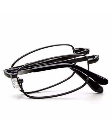 Dibako foldable reading glasses bifocal varifocals foldable design for men compacts photochrome sunglasses blue light filter with pocket case (color: black size: +2.00)