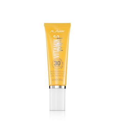 M. Asam vitamin C Protect protective fluid (50 ml)-nourishing sun protection fluid with SPF 30 3-in-1 protection against UV infrared & blue light against light-related skin aging facial care