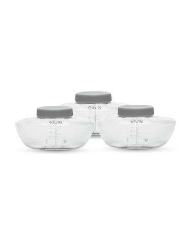 Elvie Pump bottles - set made of 3 high -quality breast milk bottles reusable containers for collecting and storing breast milk 150 ml white