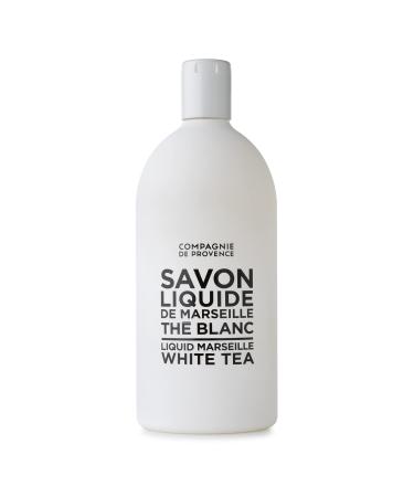 Compagnie de Provence Savon de Marseille Extra Pure Liquid Soap - White Tea - 33.8 fl oz Plastic Bottle Refill White Tea 33.8 Fl Oz (Pack of 1)