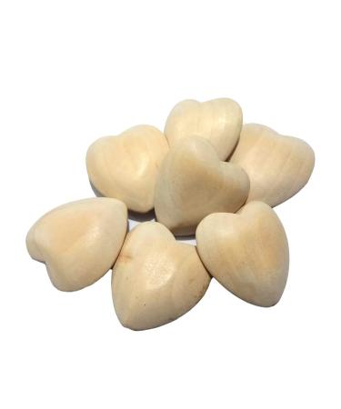 10pcs Natural 40mm Unfinished Wood Hearts Beads - Eco-Friendly DIY Craft Accessories - Buy Online on GoSupps.com