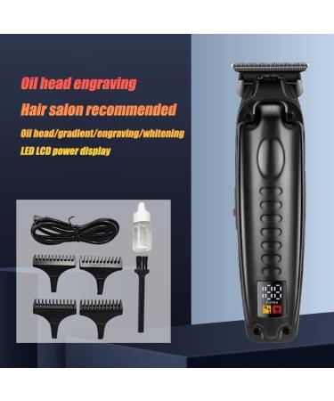 Pro Hair Clipper Professional Gradient Oil Head Engraving Hair Clipper Metal Cover Luxury Texture Body Beard Trimmer Barber Shaver - Buy Online on GoSupps.com