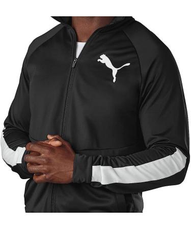 PUMA Men's Contrast Jacket 2.0 Medium - Black/White | Lightweight & Stylish - Buy Online on GoSupps.com